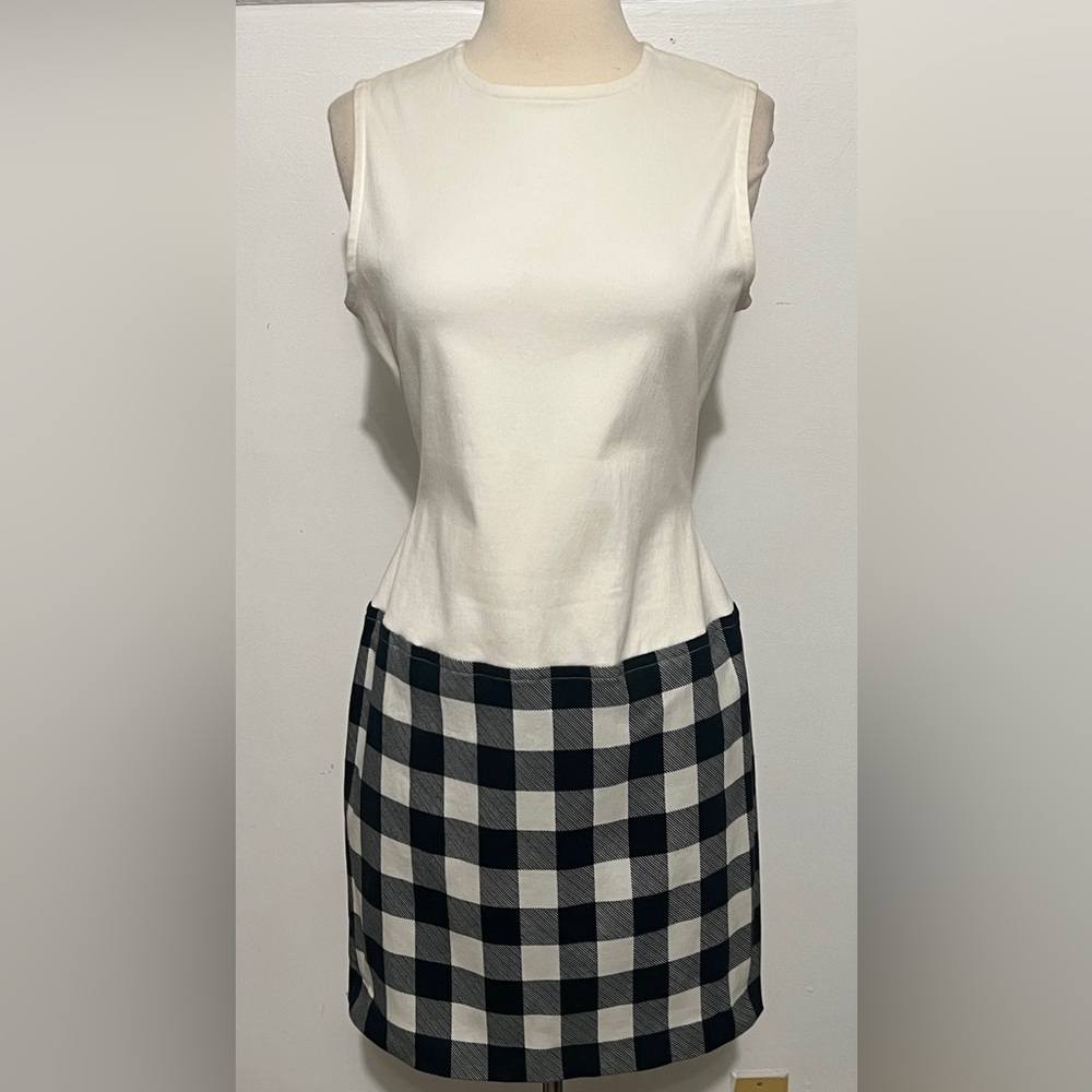 Vintage Emanuel Ungaro Gingham Shift Dress | Built-In Panty | Size 8